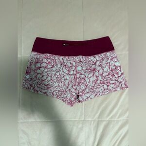lululemon athletica Floral Athletic Shorts - Red and White